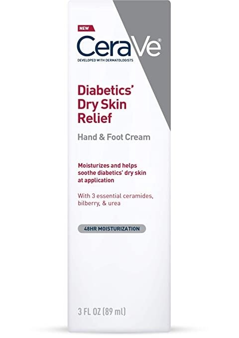 Hand Cream & Foot Cream for Diabetics’ Dry Skin | Diabetes Care Foot & Hand Cream for Dry Hands & Feet | Fragrance Free & Paraben Free | 3 Ounce