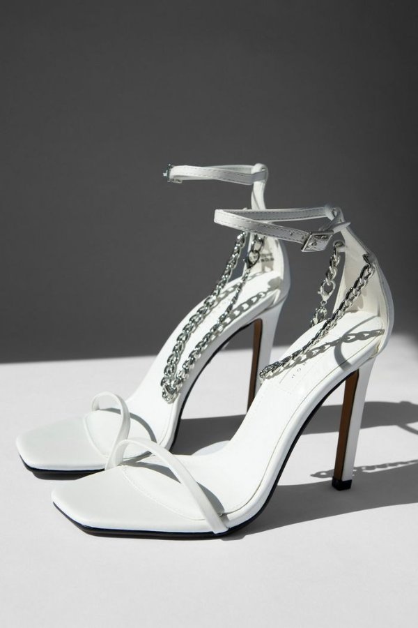 RIVAL White Chain Two Part Heels
