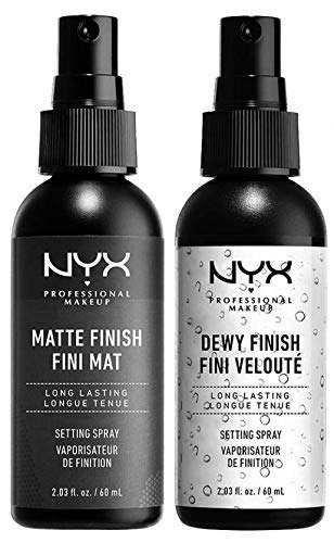 NYX PROFESSIONAL MAKEUP Makeup Setting Spray Matte Finish + Dewy Finish, Combo,2 Count