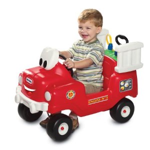 Little Tikes Spray & Rescue Fire Truck Foot to Floor Ride On