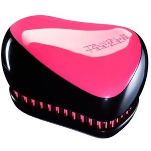 Tangle Teezer Compact Styler Hair Brush, Black and Pink