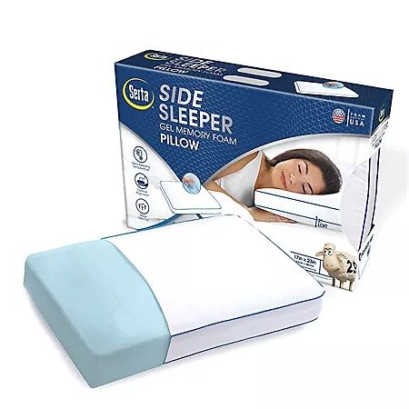 Gel Memory Foam Side Sleeper Pillow - Sam's Club