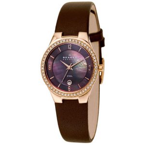 Skagen Leather Women's Quartz Watch 630SRLD1