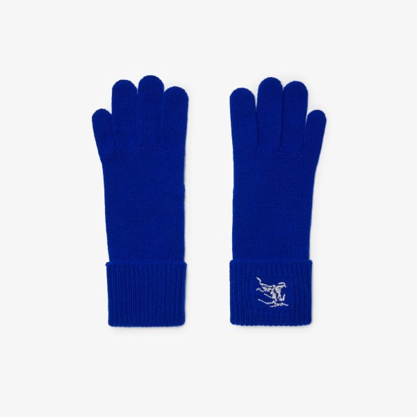 Logo Embroidered Knitted Full-Finger Gloves