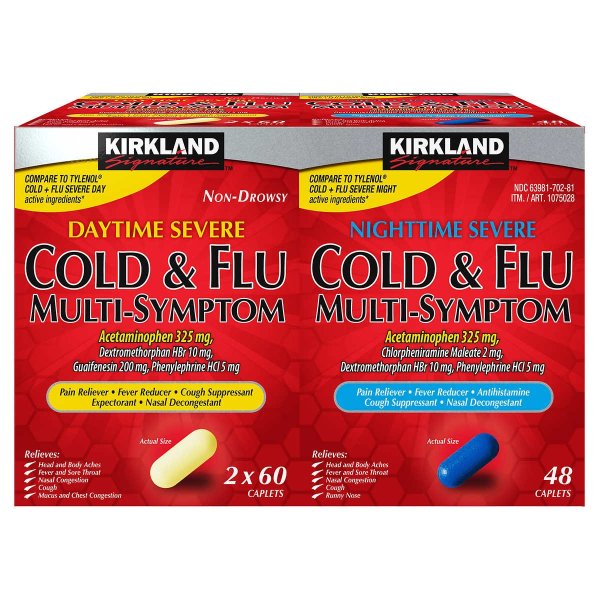 Severe Cold & Flu Multi-Symptom Caplets, 168 Caplets