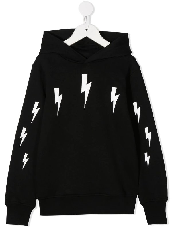 thunderbolt print hoodie