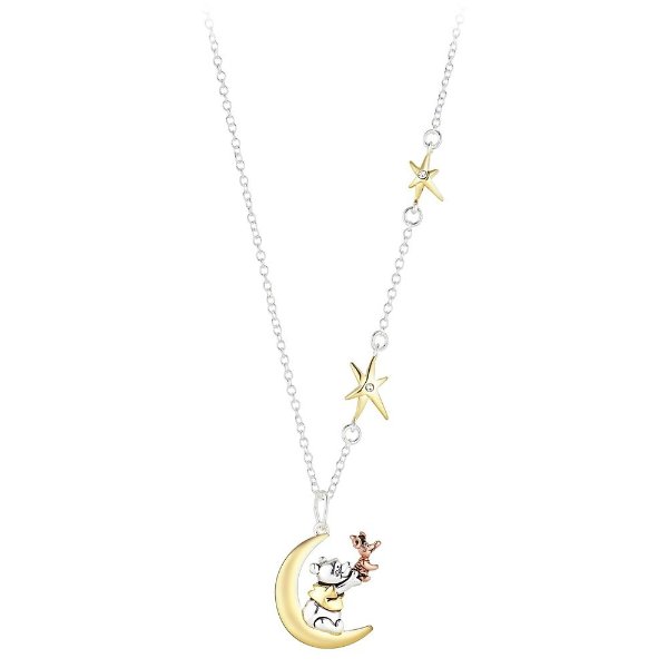 Winnie the Pooh and Piglet Moon Pendant Necklace | shopDisney