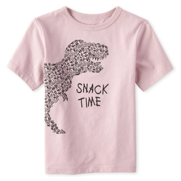 Baby And Toddler Boys Snack Dino Graphic Tee