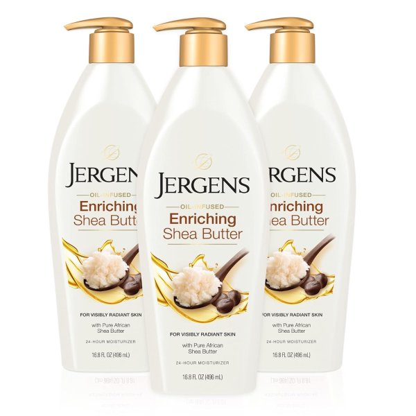 Jergens 乳木果油护手+身体乳热卖 3瓶装 仅限部分用户
