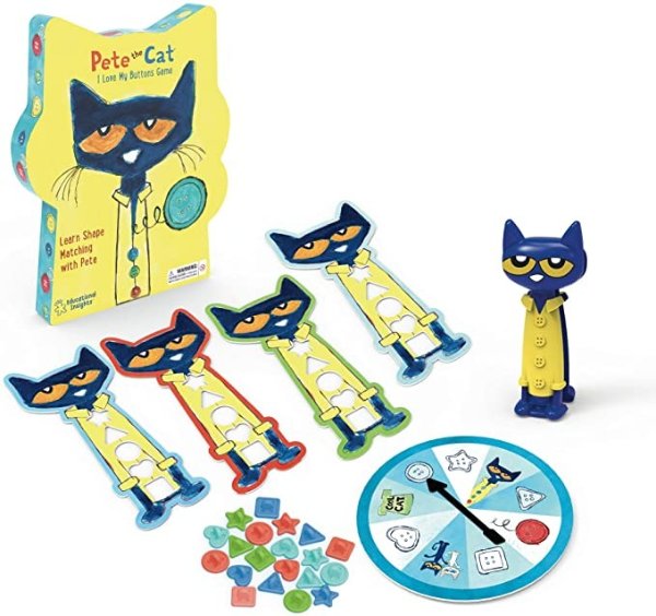 Pete the Cat I Love My Buttons Game - Preschool Shapes Matching Game, Ages 3+