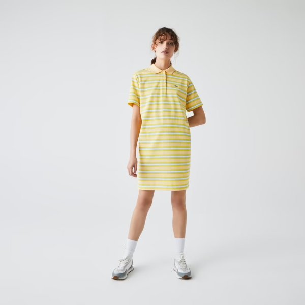 Women’s Striped Cotton Polo Dress