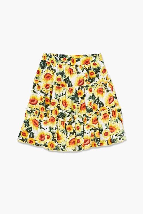 Girls Sunflower Print Skirt (Kids)