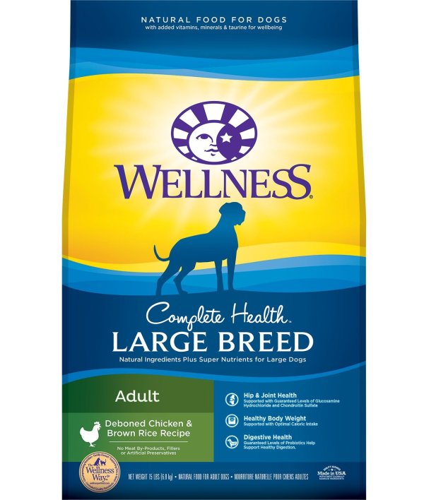 Large Breed Complete Health Adult Deboned Chicken & Brown Rice Recipe Dry Dog Food, 30-lb bag - Chewy.com