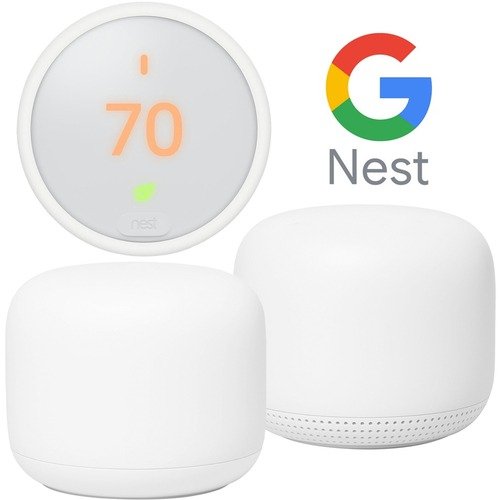 Nest Wifi Router and Point + Learning Thermostat