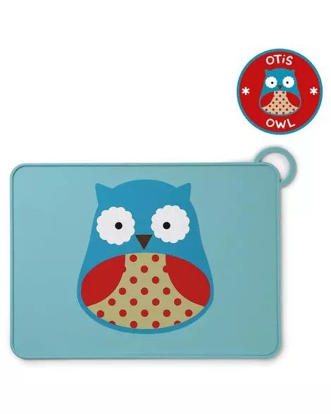 Zoo Fold & Go Silicone Kids Placemat
