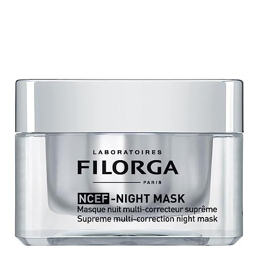 NCEF-Night Mask Cream, Anti Aging Night Time Face Mask with Hyaluronic Acid and Collagen to Reduce Wrinkles, Boost Firmness, & Revive Skin Radiance, 1.69 fl. oz., 1 Count (Pack of 1)