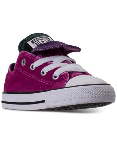 Toddler Girls' Chuck Taylor All Star Velvet Double Tongue Casual Sneakers from Finish Line