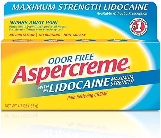 with Lidocaine Maximum Strength Pain Relief Cream, 4.7 oz.