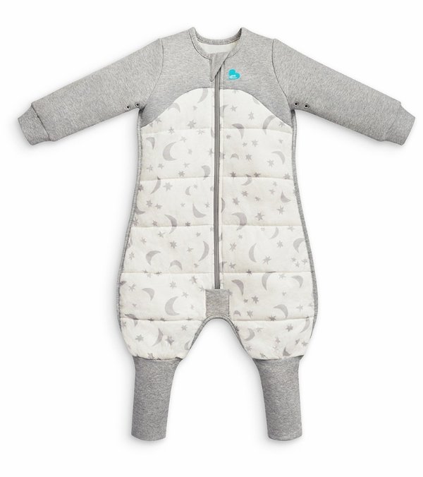 Sleep Suit Quilted Cotton 2.5 TOG, 24-36 M - Moonlight White
