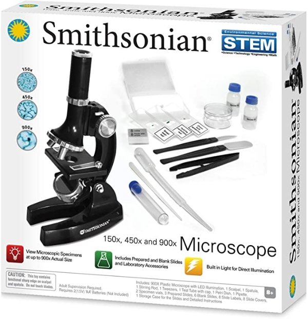 SmithsonianNSI 150x/450x/900x Microscope Kit