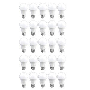 AmazonCommercial 40 Watt A19 LED Light Bulb - Pack of 25, Daylight