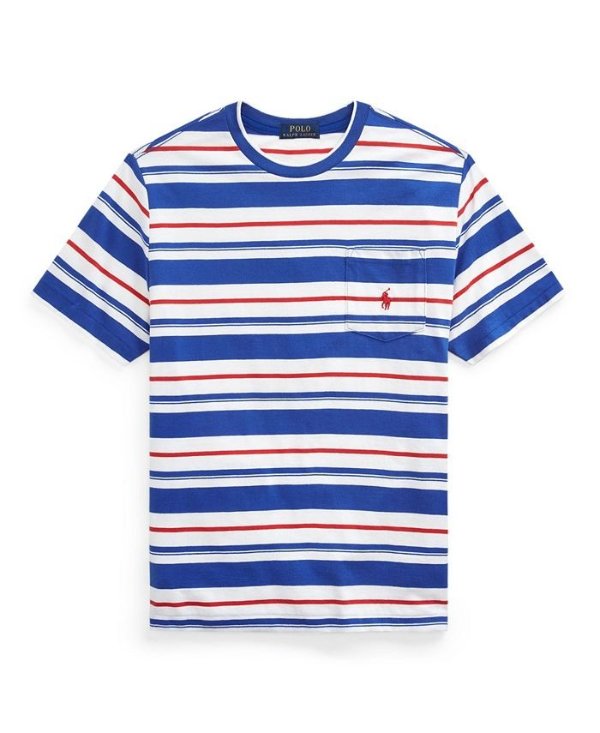 Big Boys Striped Cotton Pocket T-shirt