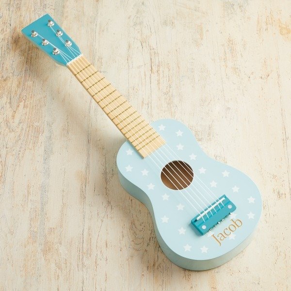 Personalized Blue Toy Guitar