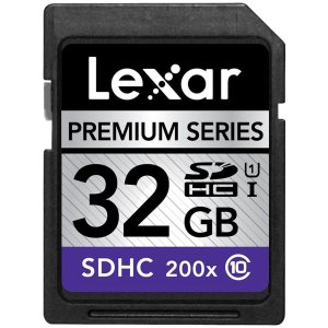 Lexar 32GB Premium Series SDHC 200X UHSI 10 Flash Memory Card