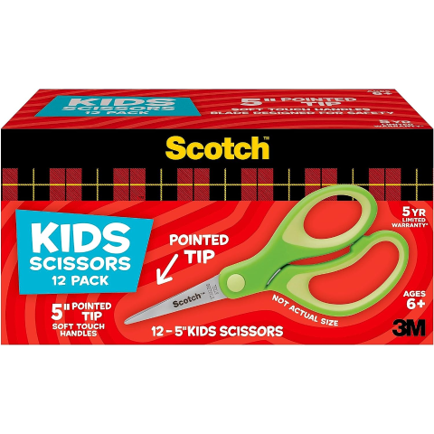 Scotch 5" 儿童安全剪刀12把