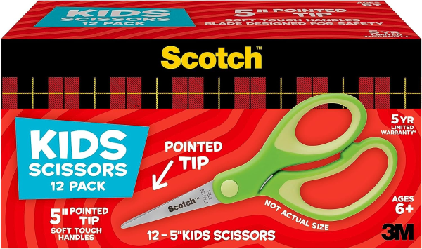 Scotch 5" Soft Touch Blunt Tip Kids Scissors