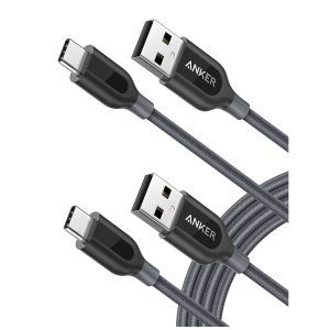 2-Pack Anker PowerLine+ 6' USB-C to USB-A 2.0 Cables