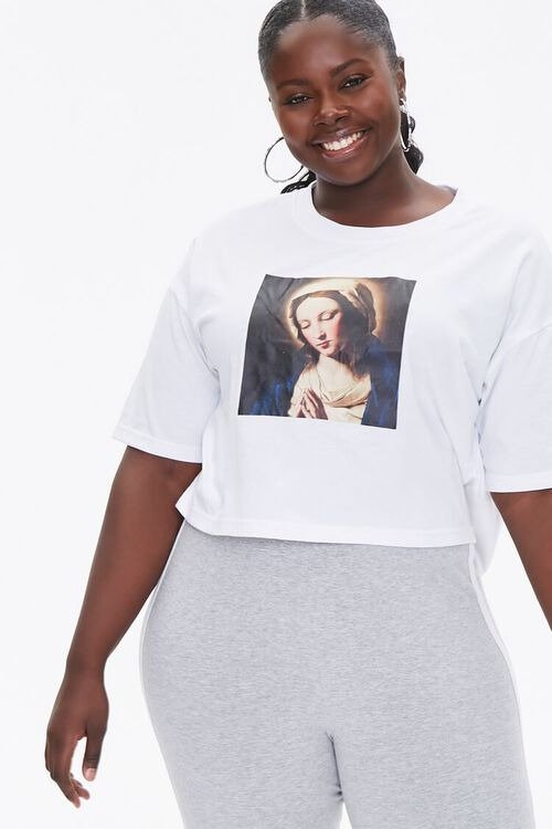 Plus Size Mother Mary Graphic Tee