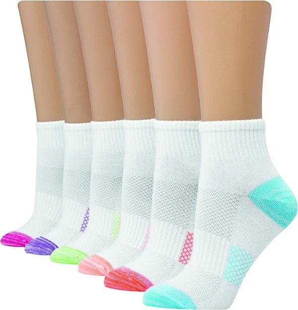 Women's 6-Pair Lightweight Breathable Ventilation Ankle Socks