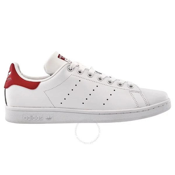 Originals Men's Stan Smith White/Red Shoes- Size 8.5