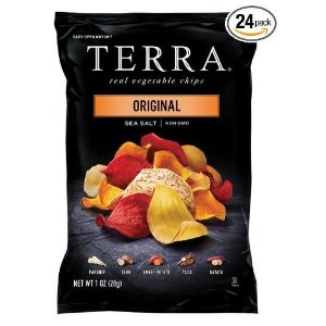 Terra Original原味干蔬脆片，每包1盎司，24包装