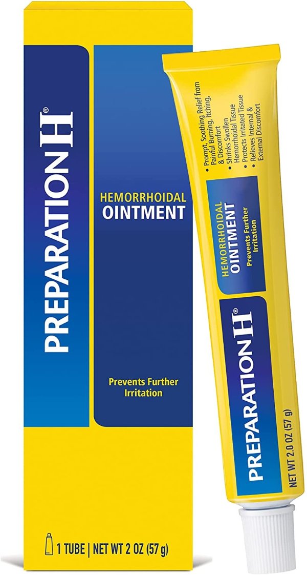 Preparation H Hemorrhoid Symptom Treatment Ointment, Itching, Burning & Discomfort Relief, Tube, 2 Ounce