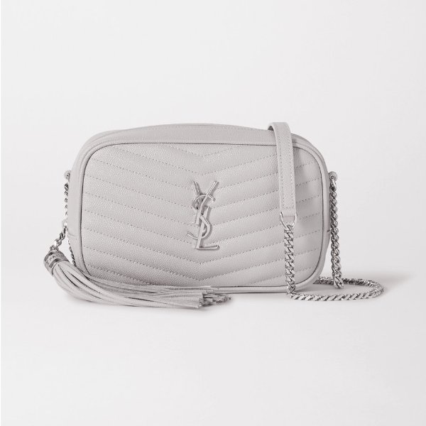 Lou mini quilted textured-leather shoulder bag