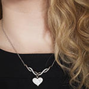 Heart Necklace with Swarovski Crystals