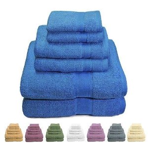 6 Piece Set: Luxurious 100% Cotton Bath Towels