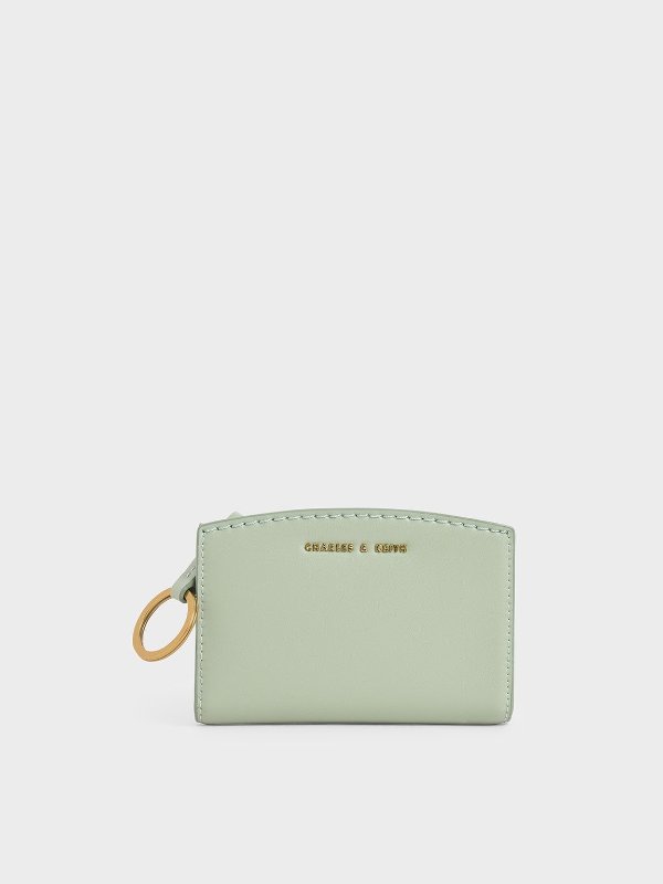 Mint Green Ring Detail Card Holder | CHARLES &amp; KEITH