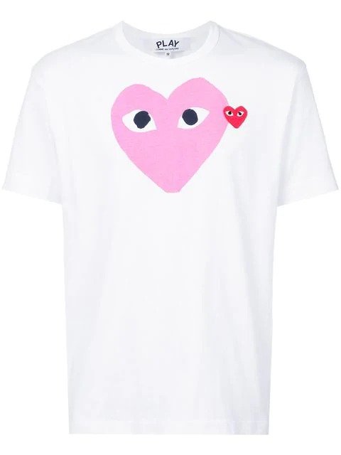 heart print T-shirt