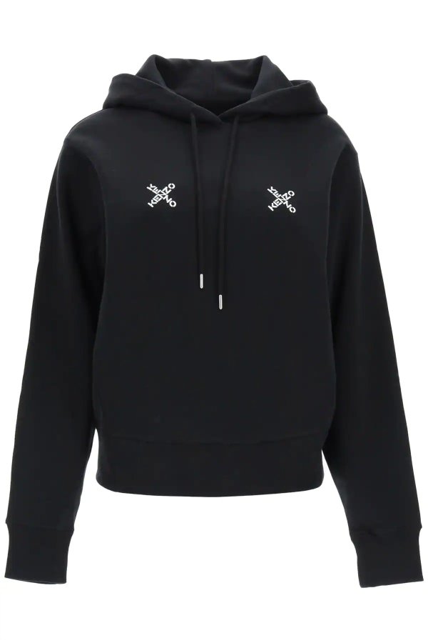 hooded sweatshirt withsport big x print