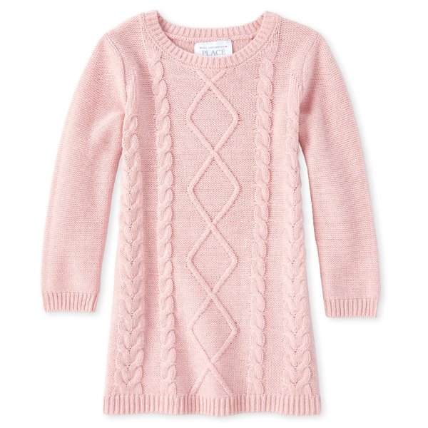 Baby And Toddler Girls Cable Knit Sweater Dress