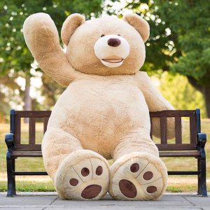 Costco 绒毛熊，2种尺寸，25" $7.99，93" $229.99