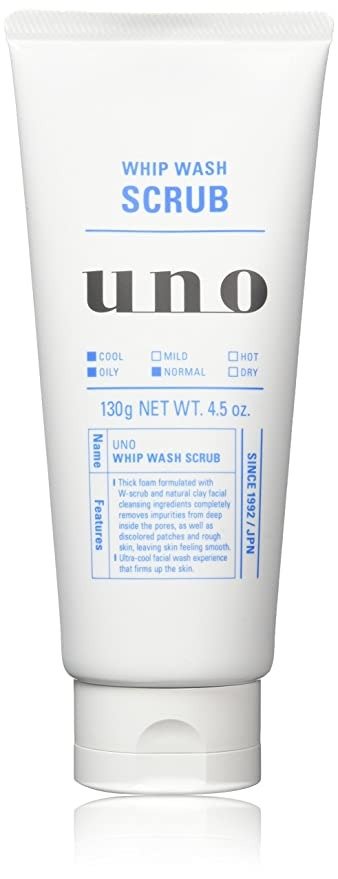 Shiseido Uno Whip Wash Scrub, 130 Gram