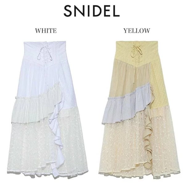 It is SALE40%OFF SNIDEL stripe MIX skirt swfs191131 (targeted for SALE coupon)