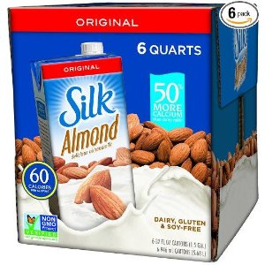 Silk Pure 原味杏仁牛奶, 32盎司 (6盒装)