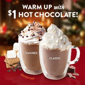 Any Small Hot Chocolate with Purchase @ Krispy Kreme