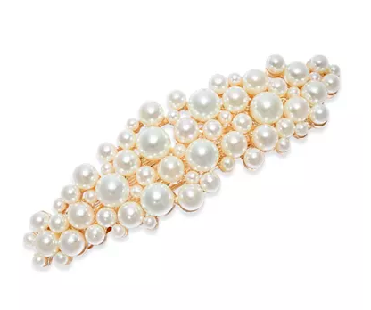 INC Gold-Tone Imitation Pearl Cluster Hair Clip 珍珠发卡