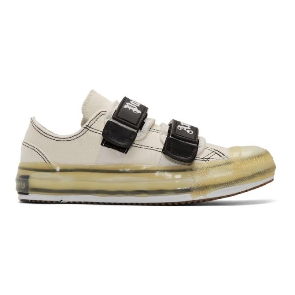 - White Velcro Vulcanized Sneakers